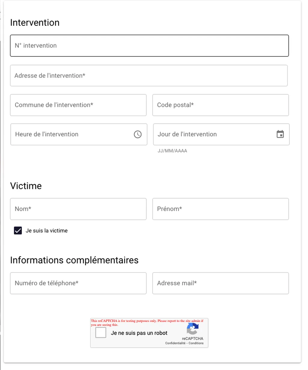 GeneratOps : formulaire de demande d'attestation intégré au site du SDIS
