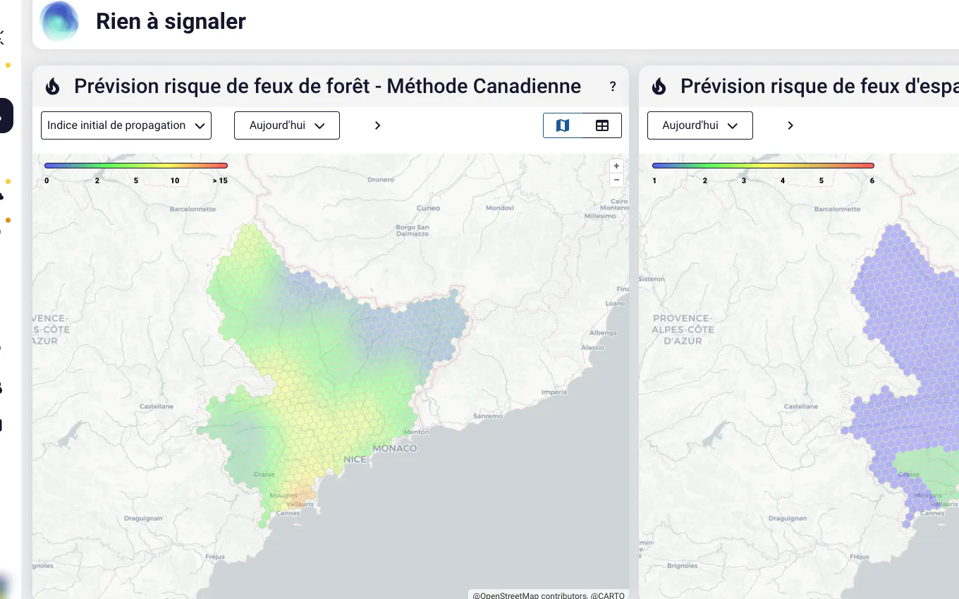 PredictOps : prévision du risque feux de forêt, indice canadien et méthode PredictOps